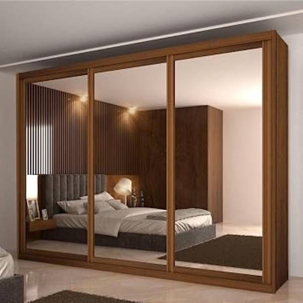 Grand Furnish Engenering Wood Sliding Wardrobe Engineered Wood 3 Door Wardrobe