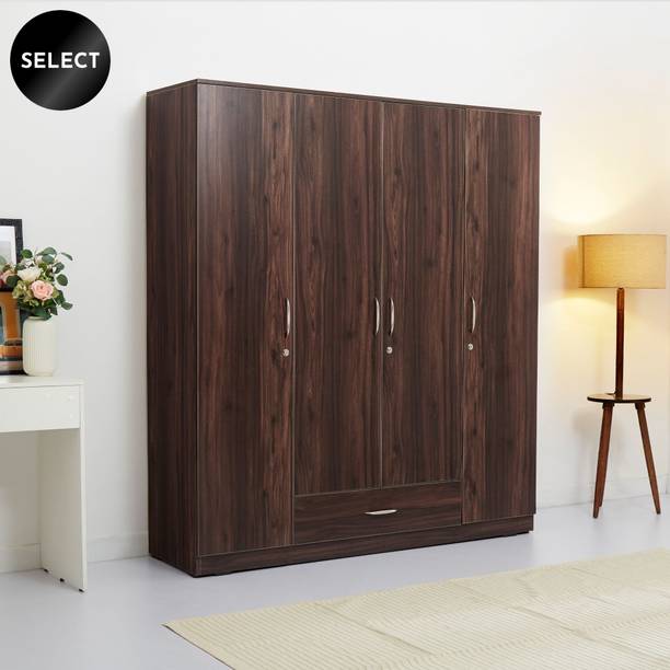 GREEN SOUL Green Soul Avalon Engineered Wood 4 Door Wardrobe