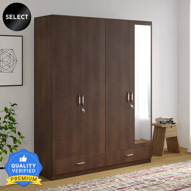 Nilkamal Mozart Engineered Wood 4 Door Wardrobe