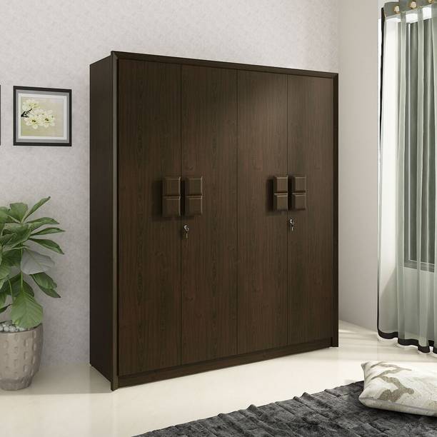 SPACEWOOD Engineered Wood 4 Door Wardrobe
