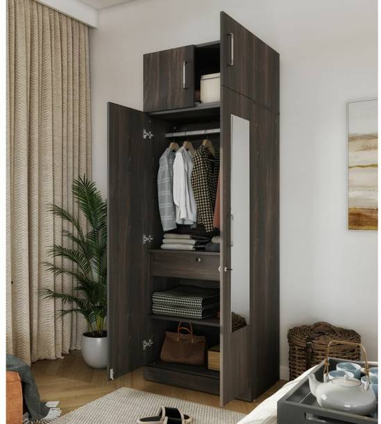 Wakefit Gingham Engineered Wood 2 Door Wardrobe