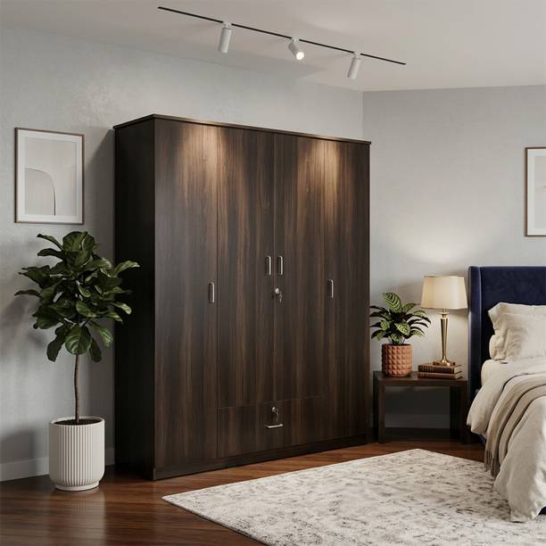 KIK Andor Engineered Wood 4 Door Wardrobe