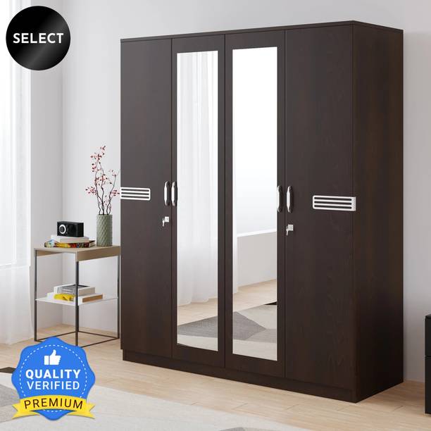 Nilkamal Riva Engineered Wood 4 Door Wardrobe