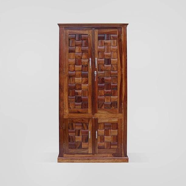 THE HOME HEAVEN INTERIOR Solid Wood 4 Door Wardrobe