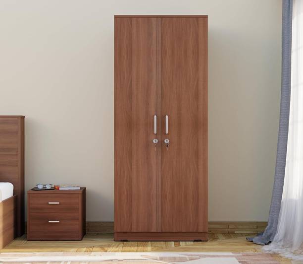 Aspirata Furniture Engineered Wood Almirah/Wooden Wardrobe with 5-Shelves Storage for Home/Bedroom Engineered Wood 2 Door Wardrobe
