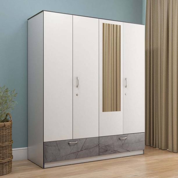 Nilkamal Marbito Engineered Wood 4 Door Wardrobe