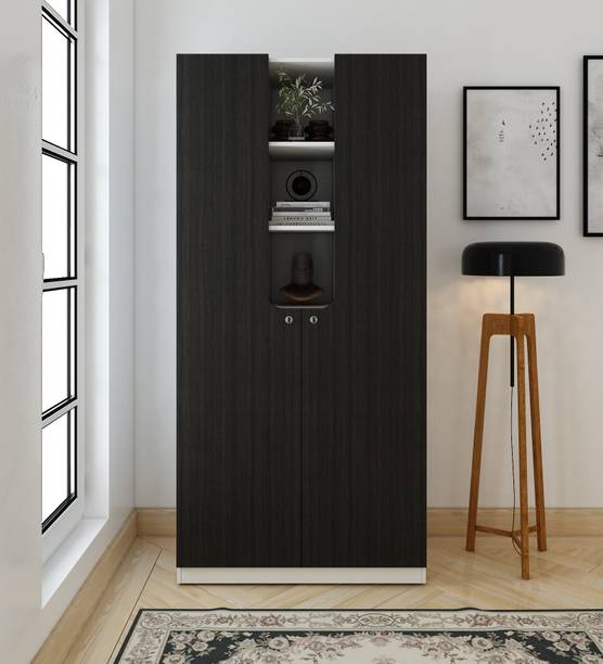 A GLOBIA CREATIONS Verlin Engineered Wood 2 Door Wardrobe