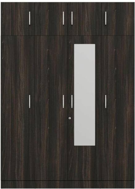 Wakefit Gingham Engineered Wood 4 Door Wardrobe