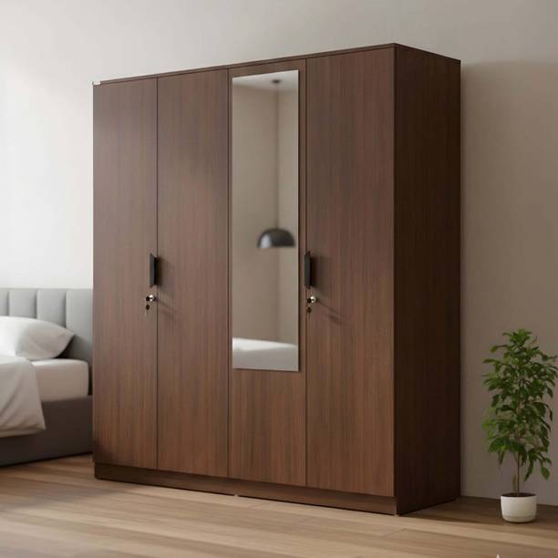 Nilkamal Milford Engineered Wood 4 Door Wardrobe