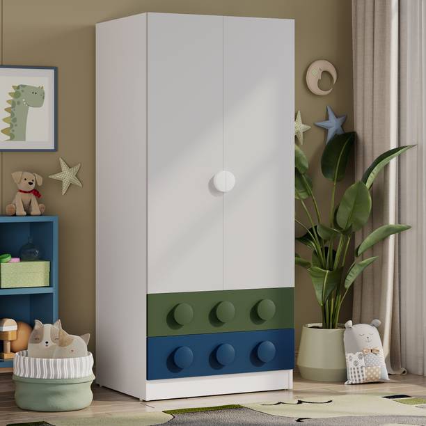 Wakefit Stackup - With 2 Shutter and 2 Drawer Engineered Wood 2 Door Wardrobe