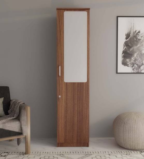 NEUDOT Adona with mirror Engineered Wood 1 Door Wardrobe