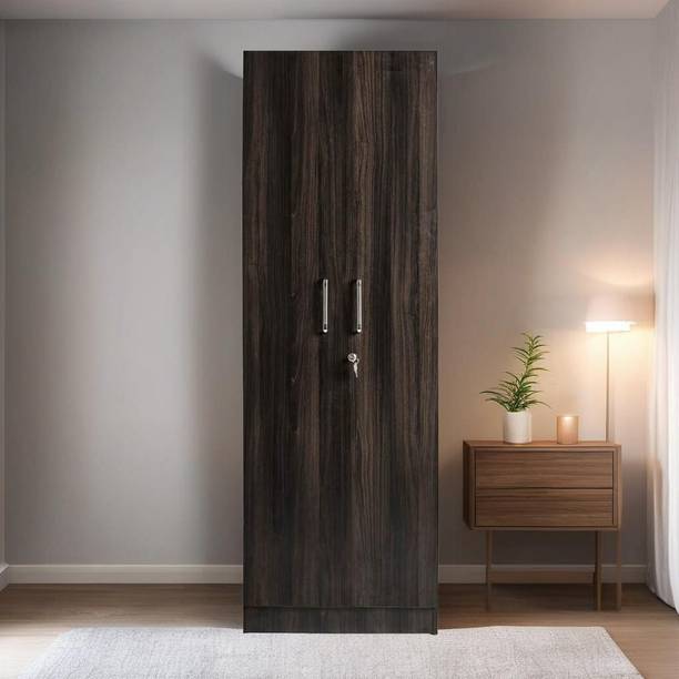 Wakefit Twill Wall Anchored Engineered Wood 2 Door Wardrobe