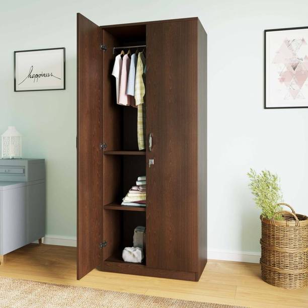 Floresta Wud Engineered Wood Studio LILLIAN 2 DOOR Wardrobe Best Wardrobe For Bed Room Engineered Wood 2 Door Wardrobe