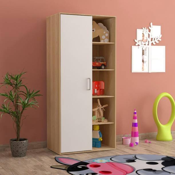 Floresta Wud Engineered Wood Storage Wardrobe / Almari For Bed room / Kid Room . Engineered Wood 1 Door Wardrobe