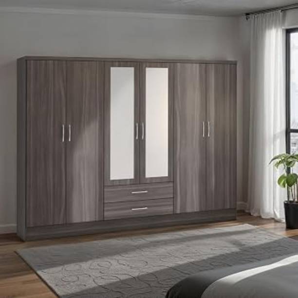 Grand Furnish Engineered Wood Door Wardrobe Engineered Wood 6 Door Wardrobe