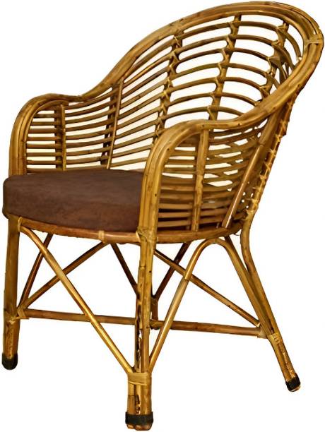 EVRA Cane Rattan Chair for Indoor,Outdoor Sitting with Cushion For Home,Balcony Patio Cane Outdoor Chair