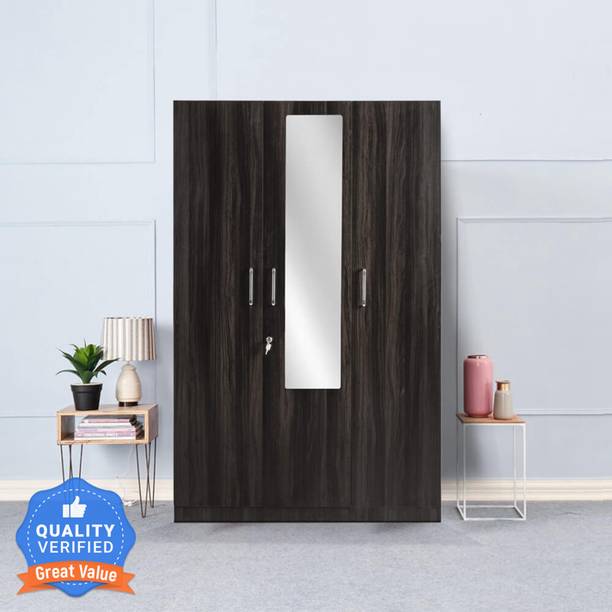 Wakefit Gingham Engineered Wood 3 Door Wardrobe