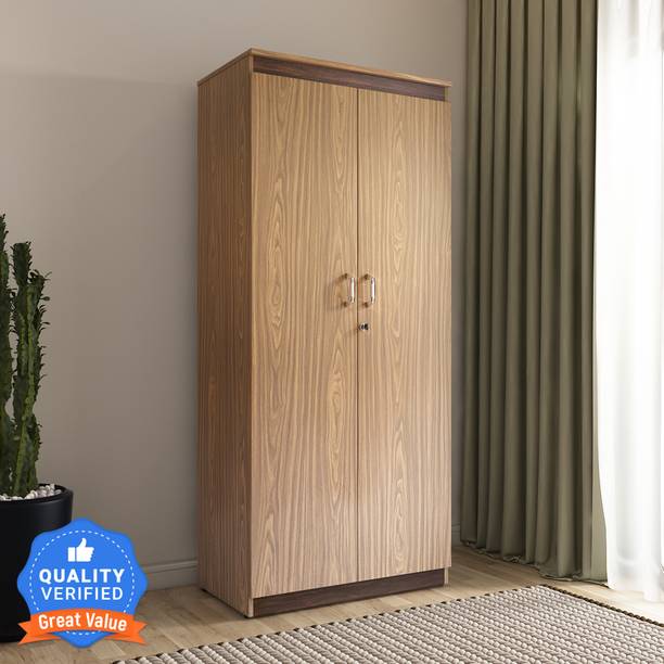 A GLOBIA CREATIONS Engineered Wood 2 Door Wardrobe