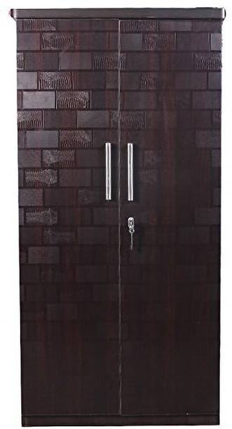 CASPIAN Wooden Almirah for Clothes and Stacking space -Home Furniture Storage Engineered Wood 2 Door Wardrobe