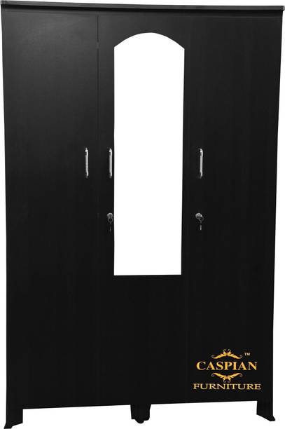 CASPIAN Wooden Almirah for Clothes and Stacking space -Home Furniture Storage Engineered Wood 3 Door Wardrobe
