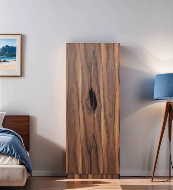 Mintwud from Pepperfry Maya 2 Door Wooden Wardrobe With 1 Hanger Road For Bedroom/Home Engineered Wood 2 Door Wardrobe
