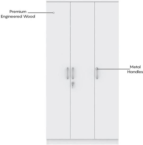 Delhi furniture Engineered Wood 3 Door Wardrobe