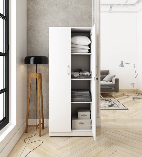 A GLOBIA CREATIONS Zen Engineered Wood 2 Door Wardrobe
