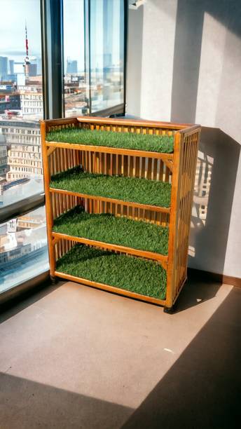 EVRA Cane Bamboo Clothes Cabinet For Storage Wardrobe,organiser,shoe Rack For Storage Engineered Wood 1 Door Wardrobe