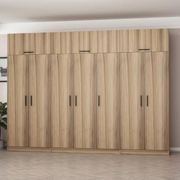 Grand Furnish Engineered Wood Hinged Wardrobe Engineered Wood 8 Door Wardrobe