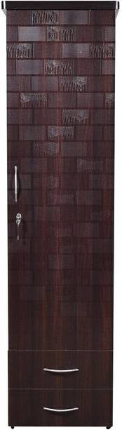 CASPIAN Wooden Almirah for Clothes and Stacking space -Home Furniture Storage Engineered Wood 1 Door Wardrobe
