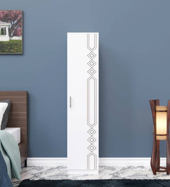 Spyder Craft Multipurpose Single Door Wardrobe Closet For Cloth, Living Room Engineered Wood 1 Door Wardrobe