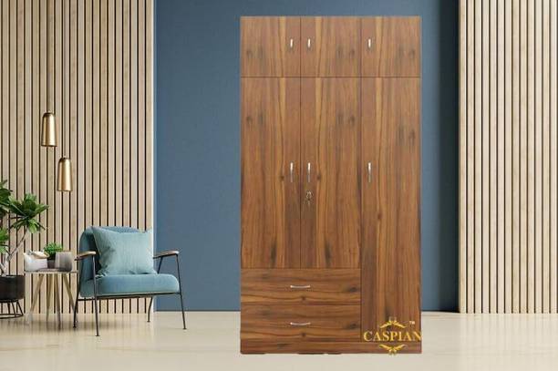 CASPIAN Wooden Almirah for Clothes and Stacking space -Home Furniture Storage Engineered Wood 3 Door Wardrobe
