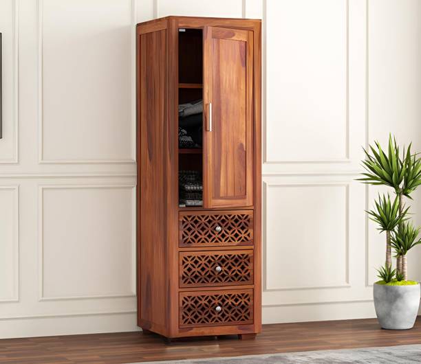 Kunjal Furniture Sheesham Wood Wardrobe Solid Wood 1 Door Wardrobe