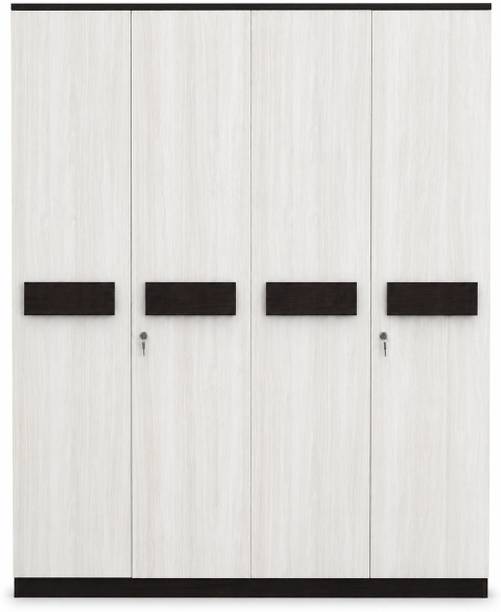 Woodarch Engineered Wood 4 Door Wardrobe