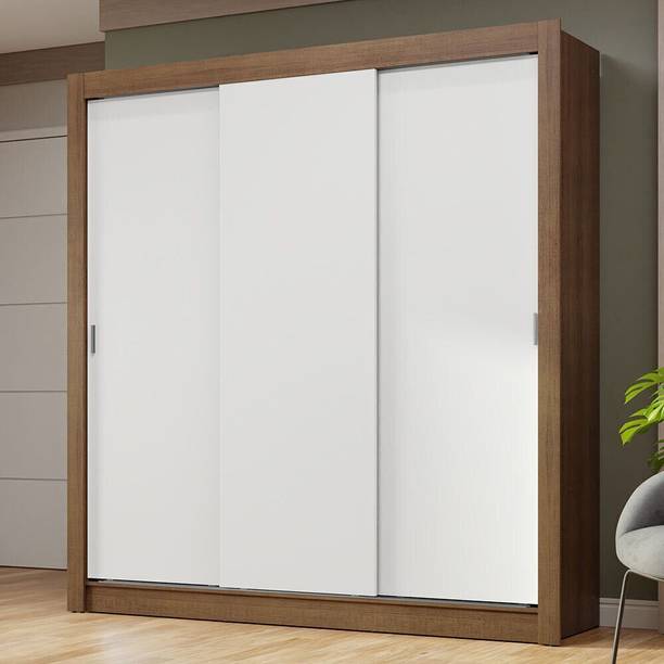 Madesa Nobre Couple Wardrobe Engineered Wood 3 Door Wardrobe