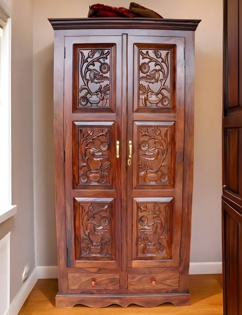 RAJASTHAN CARPENTER ART Sheesham Solid Wood 2 Door Almirah