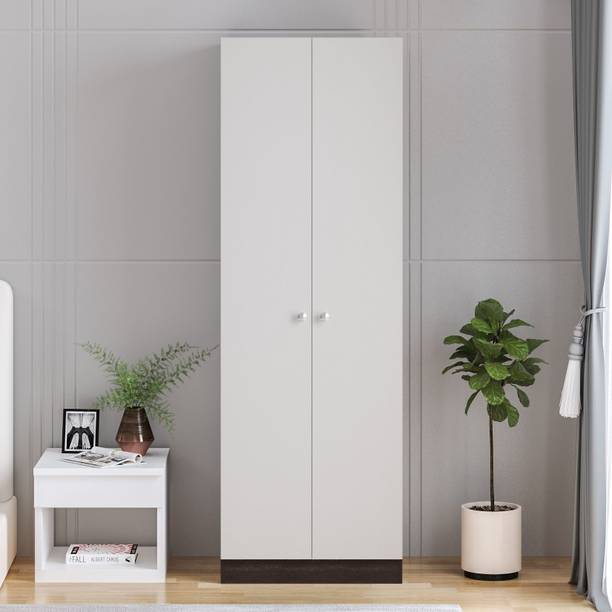 FURNEASER Fanciable Wardrobe Closet Almira Double / 2 Door, Engineered Wood 2 Door Wardrobe