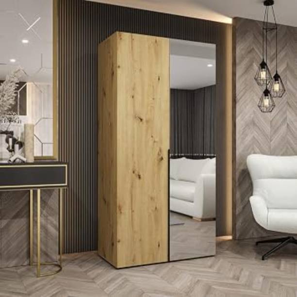 Grand Furnish Engineered Wood Door Sliding Wardrobe Engineered Wood 2 Door Wardrobe