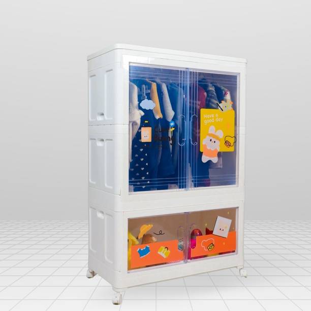 The Tickle Toe T3-HX001012O Plastic 2 Door Wardrobe