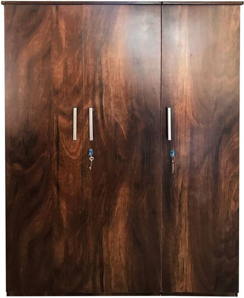CASPIAN Wooden Almirah for Clothes and Stacking space -Home Furniture Storage Engineered Wood 3 Door Wardrobe