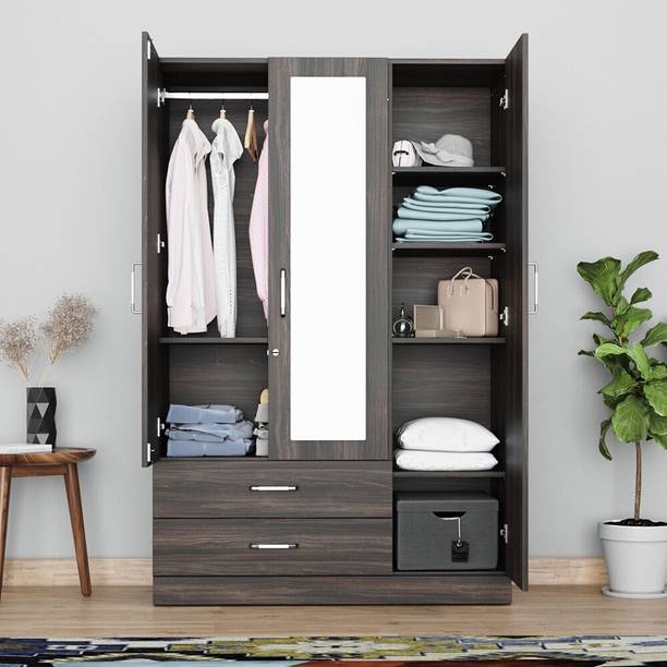 Wakefit Engineered Wood 3 Door Wardrobe