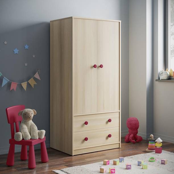 Wakefit Frostipop - With Drawer Engineered Wood 2 Door Wardrobe
