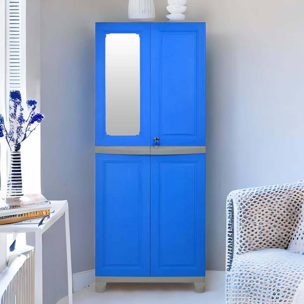 Nilkamal Freedom Big 1 (FB1M) Plastic Wardrobe with Mirror|Clothes Cupboard|Almirah| Plastic 2 Door Wardrobe