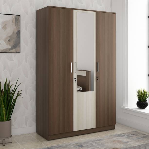 SPACEWOOD Engineered Wood 3 Door Wardrobe