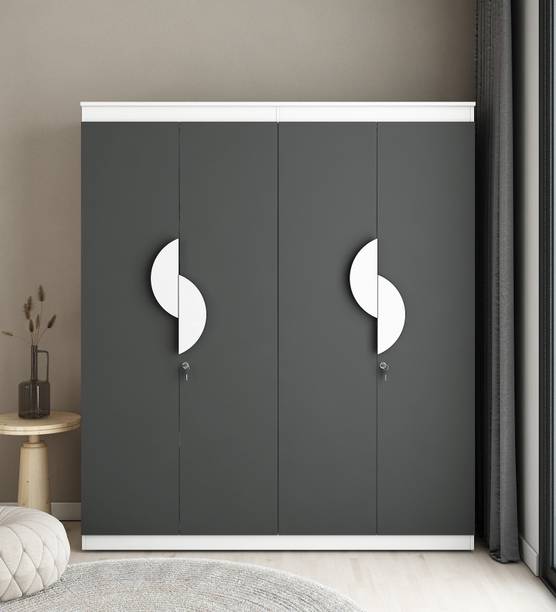 A GLOBIA CREATIONS Alton Engineered Wood 4 Door Wardrobe