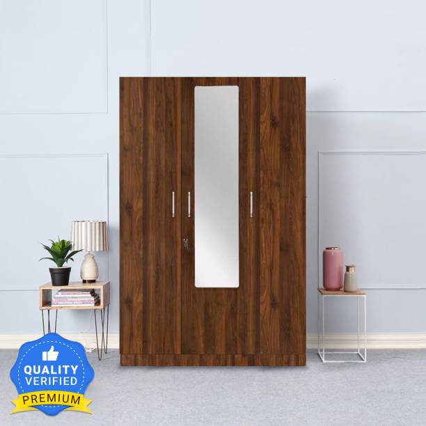 Wakefit Gingham Engineered Wood 3 Door Wardrobe