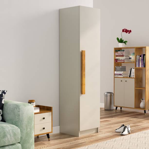 Hexa Red Wardrobe for Clothes, Bedroom Huge Storage Space 3 Year Warranty Engineered Wood 1 Door Wardrobe