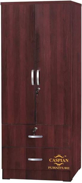 CASPIAN Wooden Almirah for Clothes and Stacking space -Home Furniture Storage Engineered Wood 2 Door Wardrobe