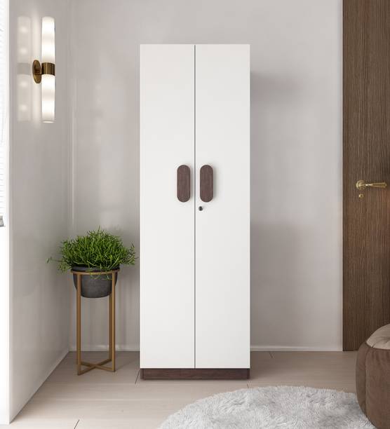 A GLOBIA CREATIONS Slino Engineered Wood 2 Door Wardrobe