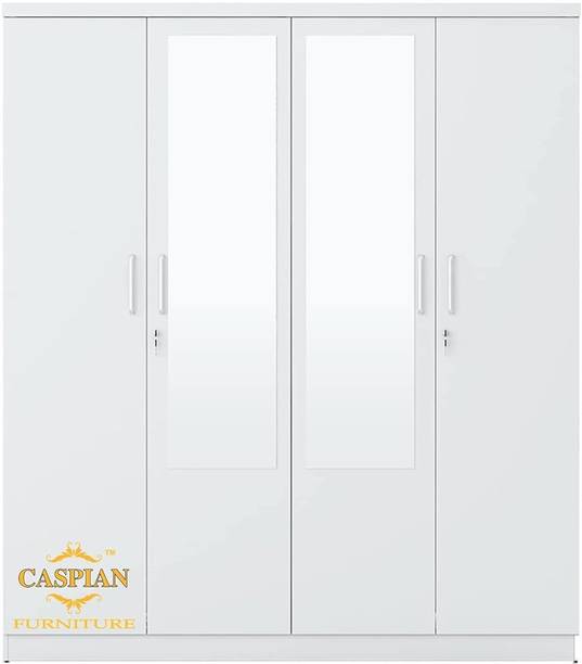 CASPIAN Wooden Almirah for Clothes and Stacking space -Home Furniture Storage Engineered Wood 4 Door Wardrobe